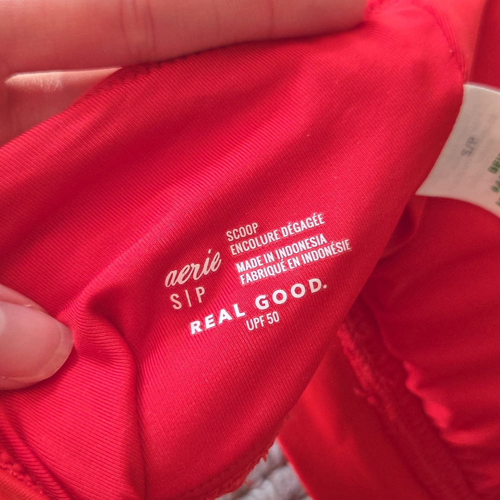 Aerie Size S High Crisscross Waisted Full Coverage Bottom & Scoop Swim Top -Set - Picture 7 of 9